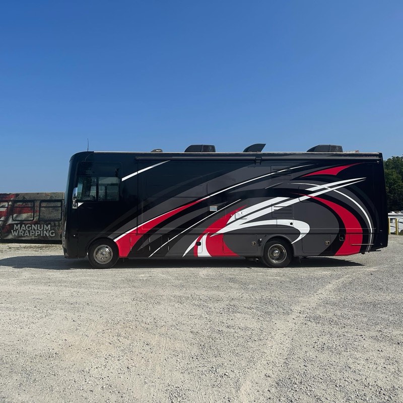 Full design wrap on a motorhome